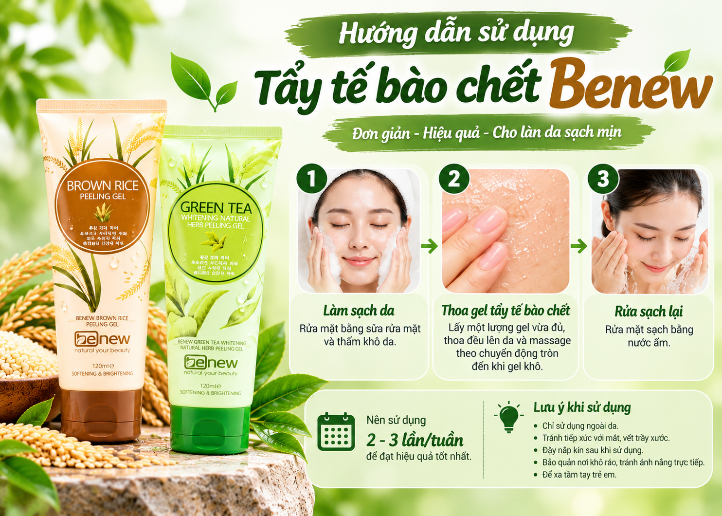 Tẩy tế bào chết Benew