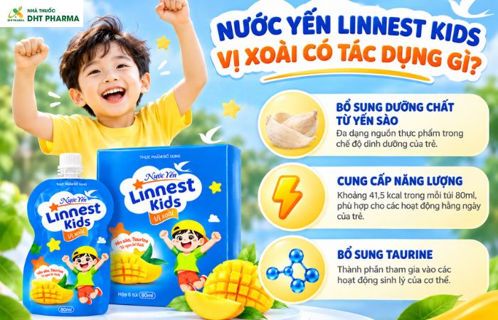 Nước yến Linnest Kids vị xoài