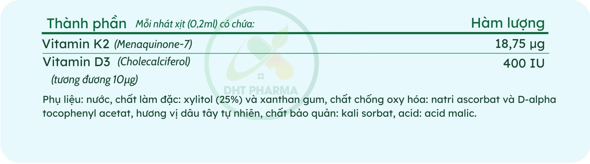 Dimao Pro Oral Spray xịt bổ sung Vitamin D3 K2 tăng cường hấp thu canxi