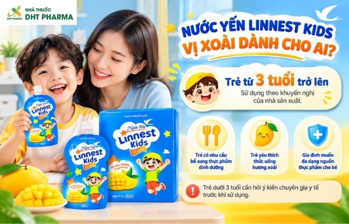 Nước yến Linnest Kids vị xoài