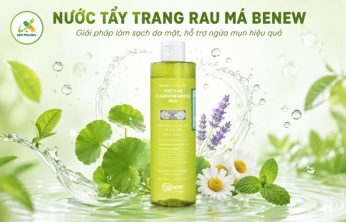 Nước tẩy trang rau má