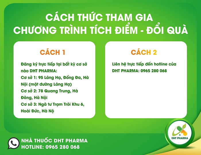 Cách thức tham gia chương trình tích điểm đổi quà cùng dht pharma