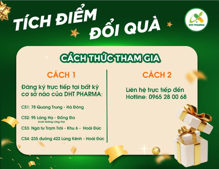 Cách thức tham gia chương trình tích điểm đổi quà cùng dht pharma