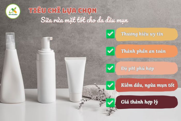 sữa rửa mặt tốt cho da dầu mụn