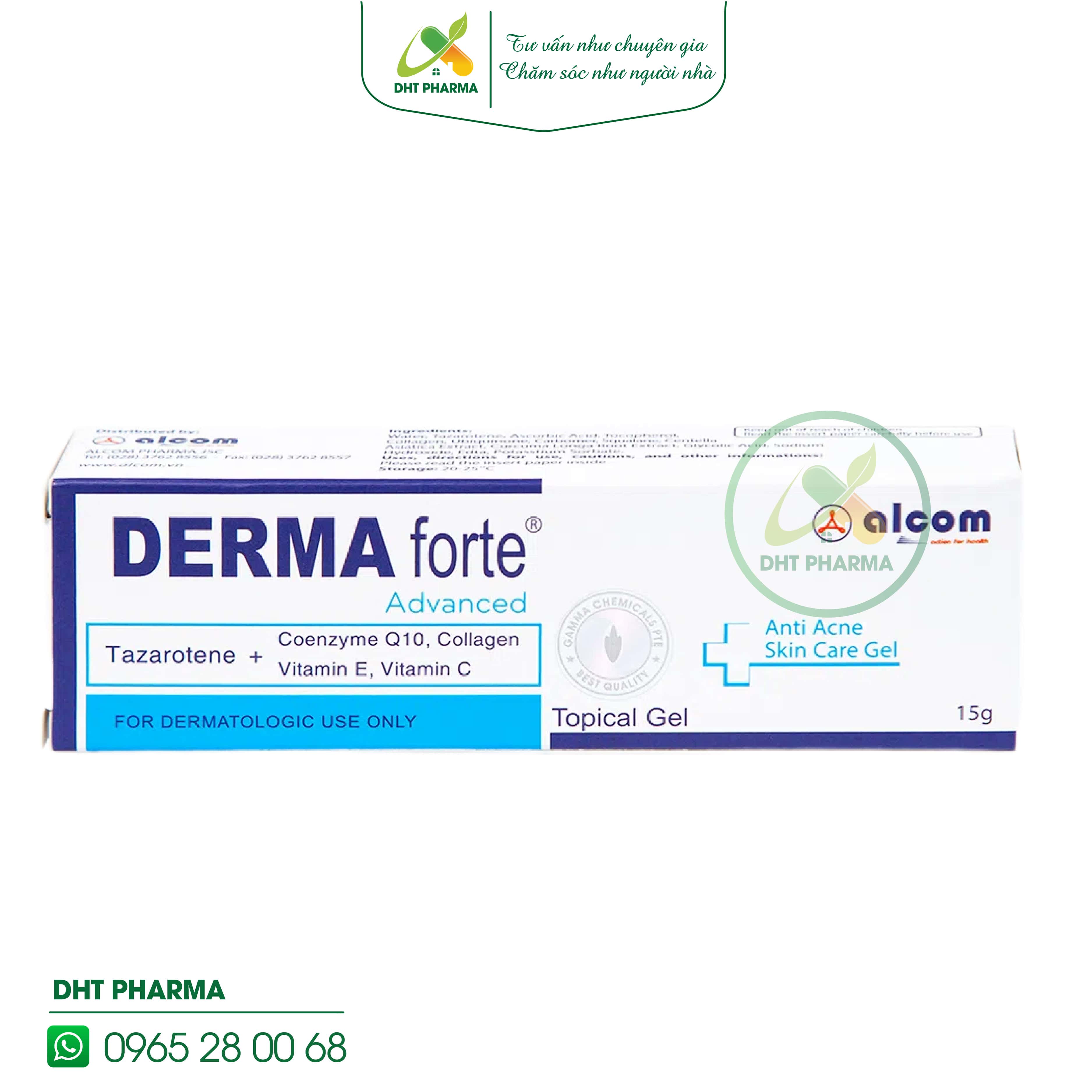 DERMA forte Advanced Gel mụn trứng cá, ngừa thâm, mờ sẹo, dưỡng da ...