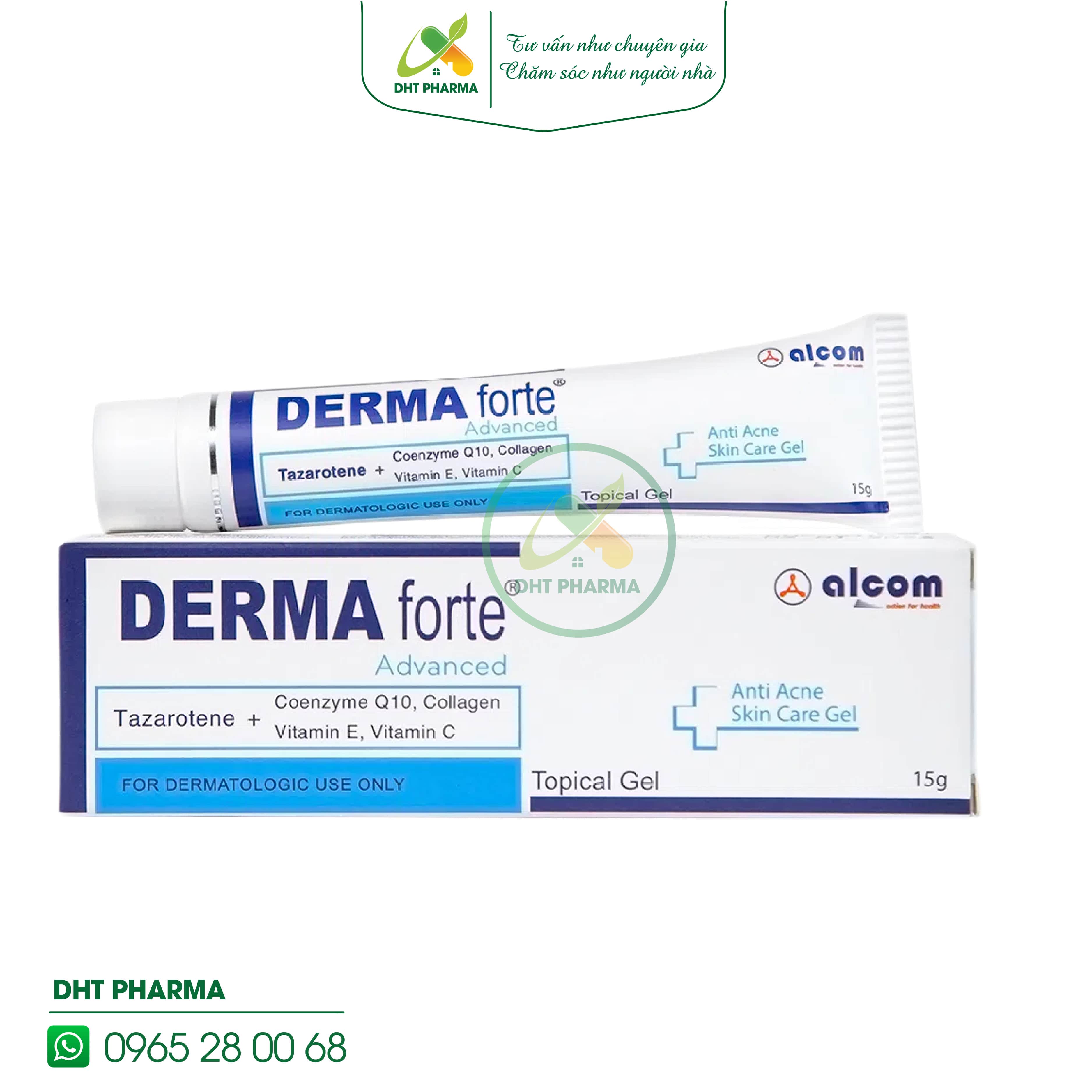 Derma Ca DERMA forte Advanced Gel mụn trứng cá, ngừa thâm, mờ sẹo, dưỡng da ...