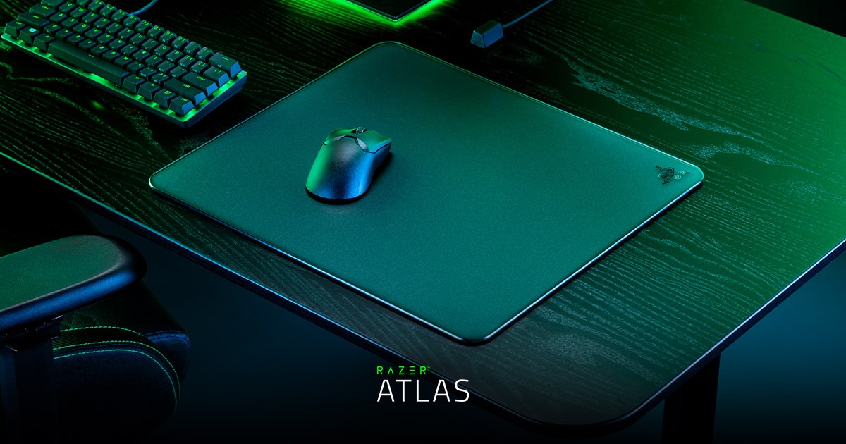 Lót chuột kính cường lực Razer Atlas - Black