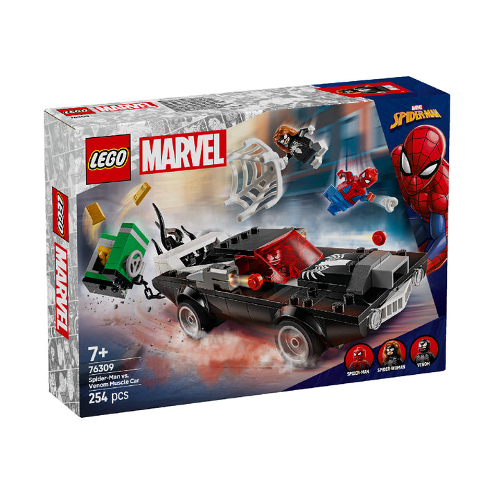 Bộ Mô Hình LEGO SUPERHEROES Spider-Man vs. Venom Muscle Car #76309
