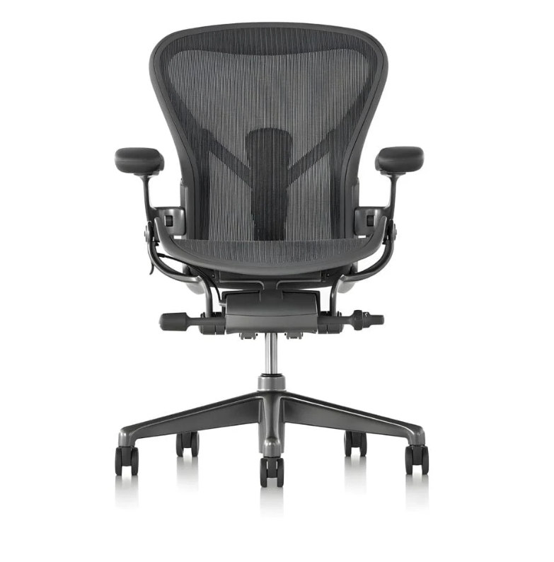 Ghế Herman Miller Aeron - Khung Hợp Kim, Chân Hợp Kim, Màu Carbon
