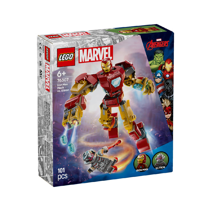 Bộ Mô Hình LEGO SUPERHEROES Iron Man Mech vs. Ultron #76307