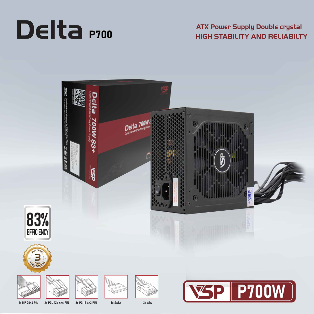 Nguồn máy tính VSP Delta P700W 700W