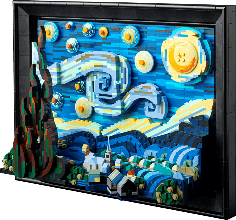 Bộ Mô Hình LEGO Ideas Tranh Đêm Đầy Sao Vincent van Gogh #21333