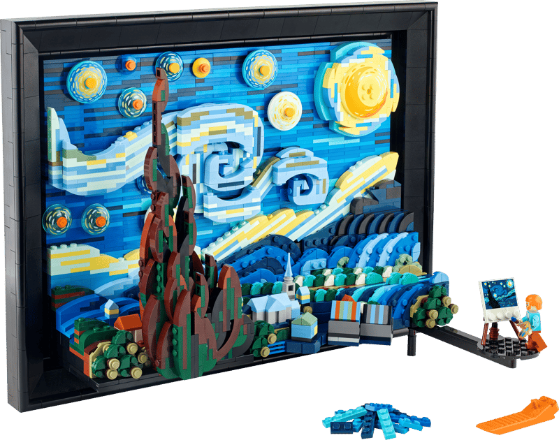 Bộ Mô Hình LEGO Ideas Tranh Đêm Đầy Sao Vincent van Gogh #21333