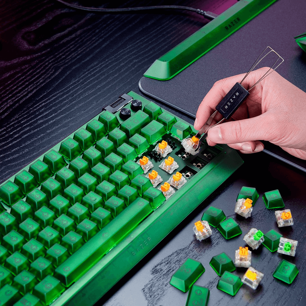 Bàn phím Razer BlackWidow V4 75% Phantom Green Edition