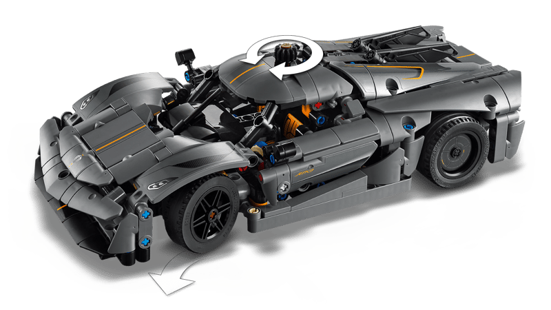 Bộ mô hình Xe Thể Thao Koenigsegg Jesko Absolut Màu Xám LEGO TECHNIC #42173