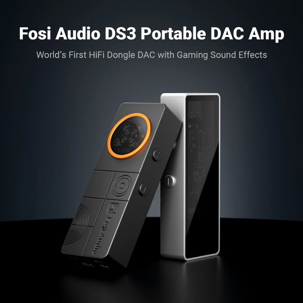 Dongle DAC/Amp Fosi Audio DS3 (Dongle DAC/Amp | 3.5mm/4.4mm | ES9039Q2M | PCM 32bit/768kHz | DSD512 | Hiệu ứng 7.1)