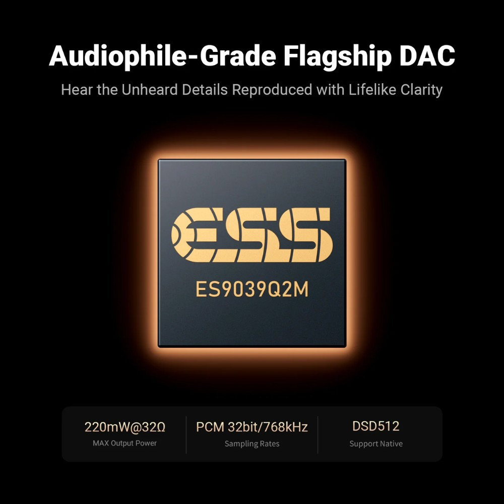 Dongle DAC/Amp Fosi Audio DS3 (Dongle DAC/Amp | 3.5mm/4.4mm | ES9039Q2M | PCM 32bit/768kHz | DSD512 | Hiệu ứng 7.1)