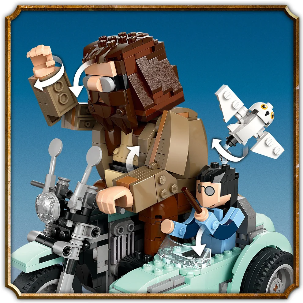 Bộ Mô Hình Lắp Ráp LEGO Mô Tô Bay Hagrid Chuyển Động #76443