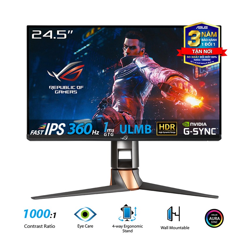 Màn hình Asus ROG SWIFT PG259QN 25" IPS OC 360 G-SYNC