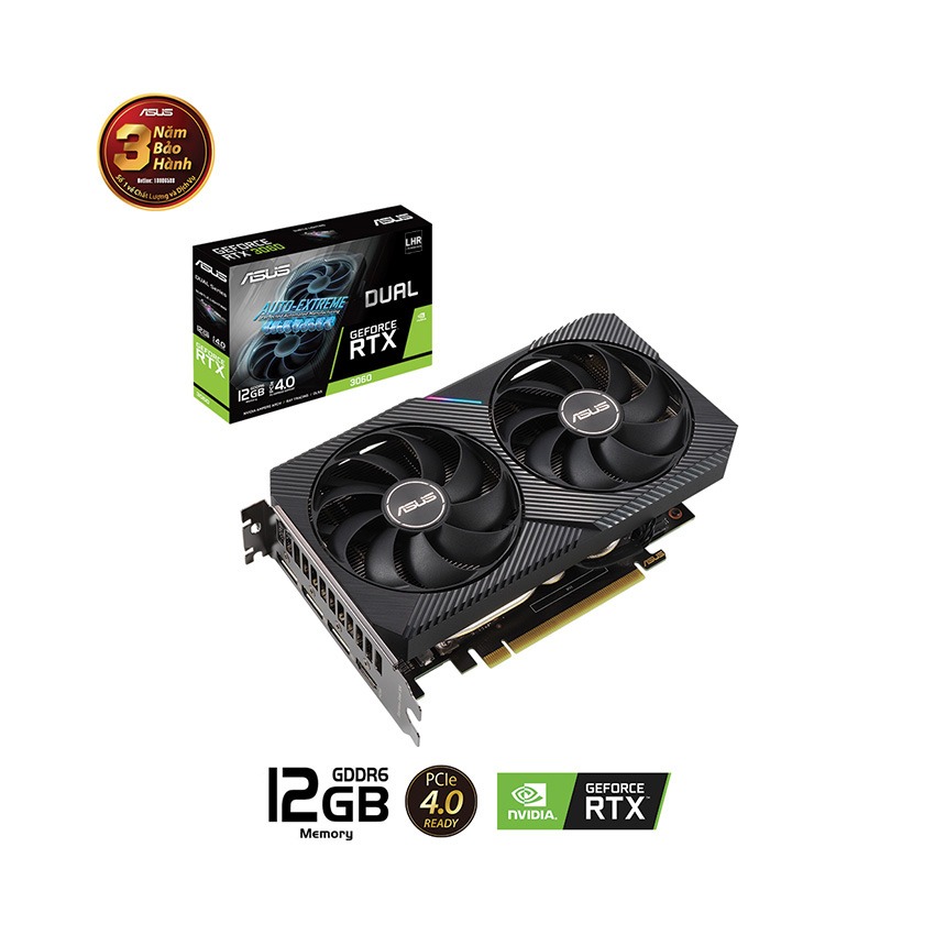 ASUS Dual GeForce RTX 3060 V2 12GB GDDR6 (LHR)