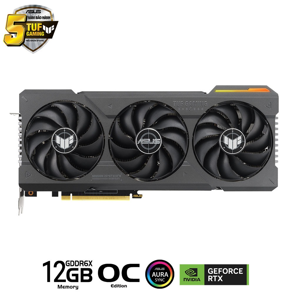 VGA Asus RTX 4070TI TUF Gaming 12G GDDR6X 3 Fan (TUF-RTX4070TI-12G-GAMING)