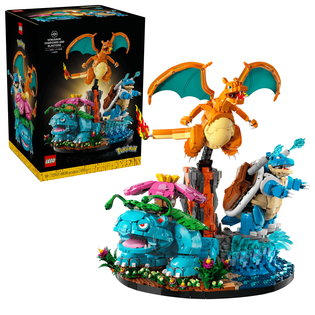 Bộ Mô Hình Sa Bàn Pokemon Venusaur, Charizard Và Blastoise #72153