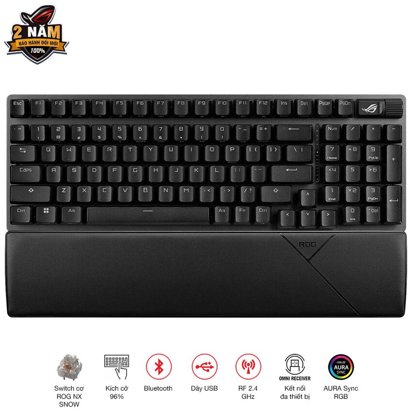 Bàn phím Asus ROG Strix Scope II 96 Wireless