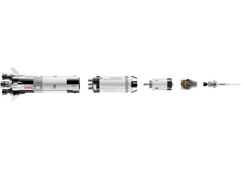 Bộ Mô Hình LEGO Mô Hình Tàu Vũ Trụ NASA Apollo Saturn V #92176