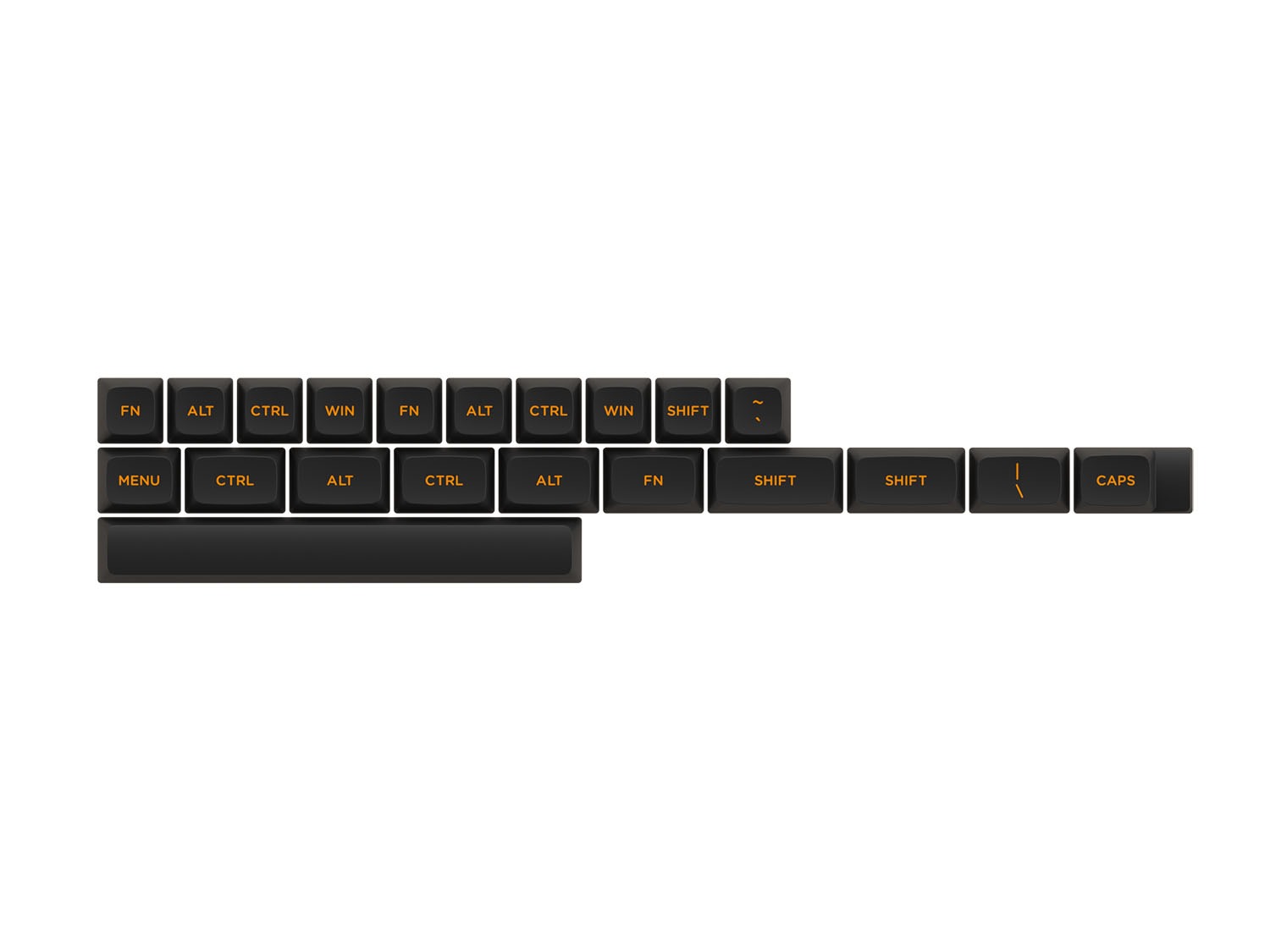 AKKO Keycap set – Carbon Retro (PBT Double-Shot/ASA Low profile/155 nút)