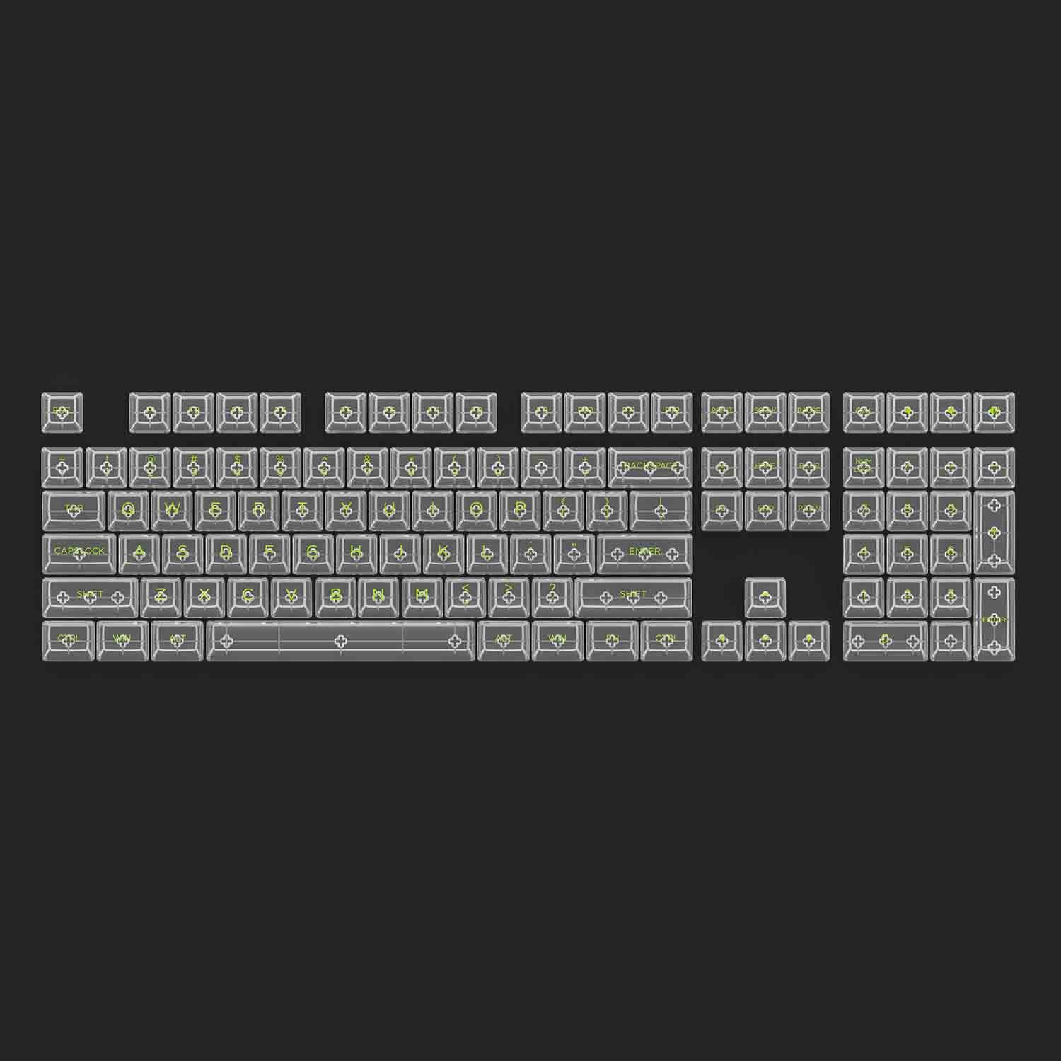 AKKO Keycap set – Clear (PC / ASA-Clear profile / 155 nút)