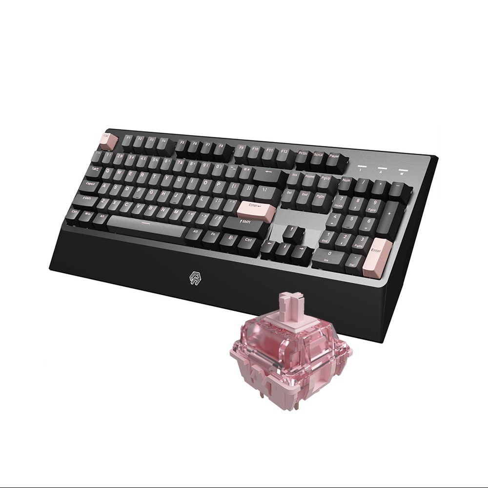 Bàn phím cơ Mojike GK1 Black Pink (AKKO sw v2 / LED trắng)