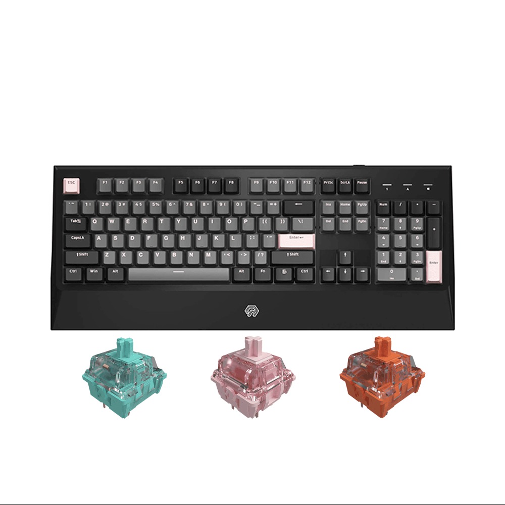 Bàn phím cơ Mojike GK1 Black Pink (AKKO sw v2 / LED trắng)