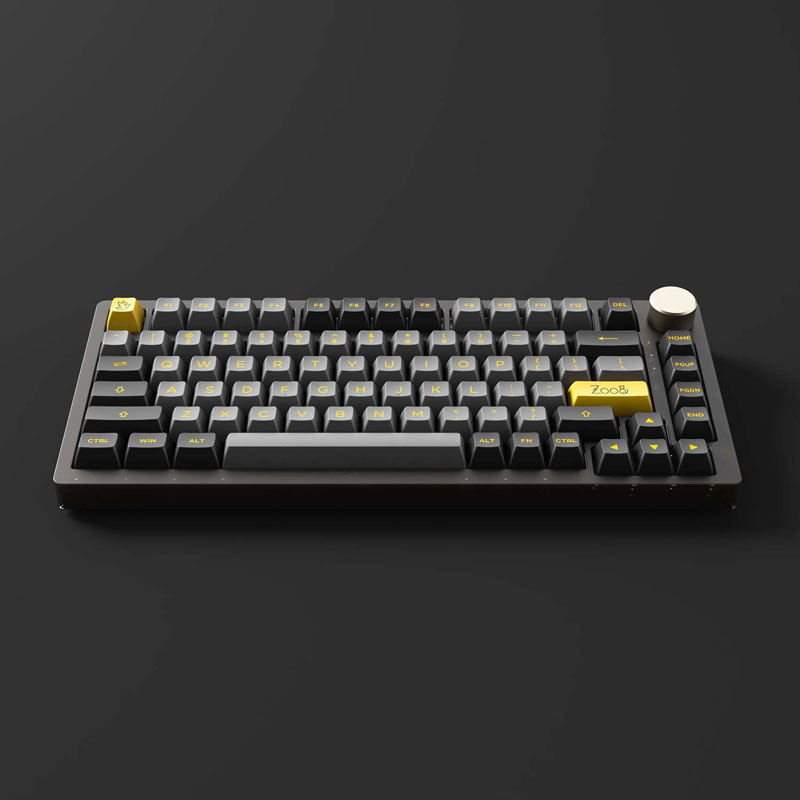 Bàn phím cơ không dây AKKO PC75B Plus v2 Black&Gold