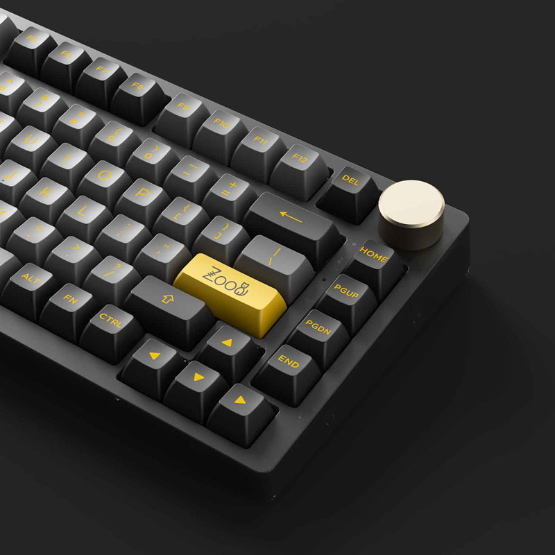 Bàn phím cơ không dây AKKO PC75B Plus v2 Black&Gold