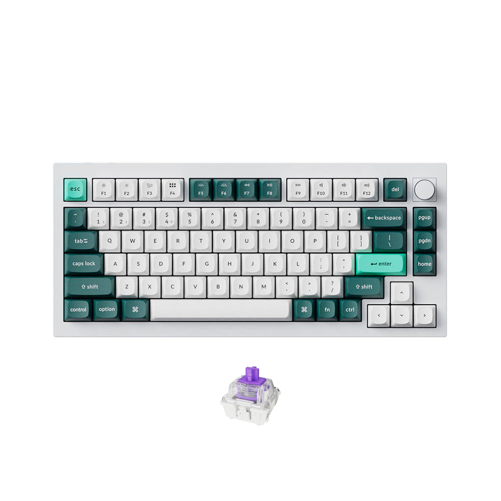 Bàn phím cơ không dây Keychron Q1 HE Carbon Black RGB Knob Hotswap (Gateron 2.0 Magnetic Sw)