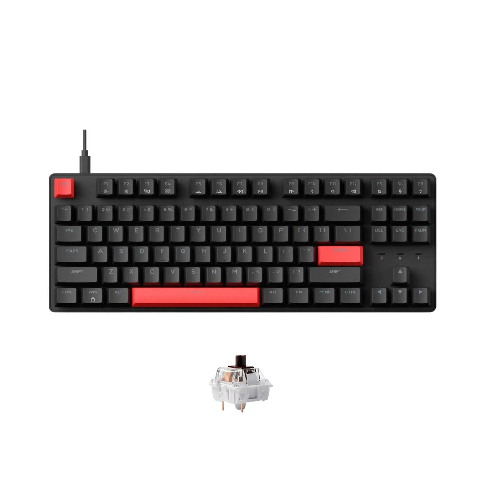 Bàn phím cơ TKL Lemokey X1 Red Blacklight (Keychron Sw)