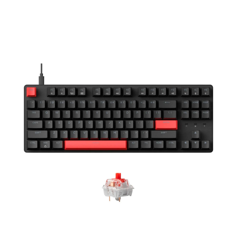 Bàn phím cơ TKL Lemokey X1 Red Blacklight (Keychron Sw)