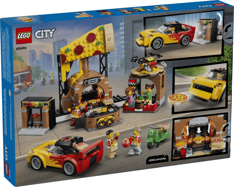 Bộ Mô Hình Quầy Bán Và Bộ Phương Tiện Giao Bánh Pizza LEGO CITY #60496