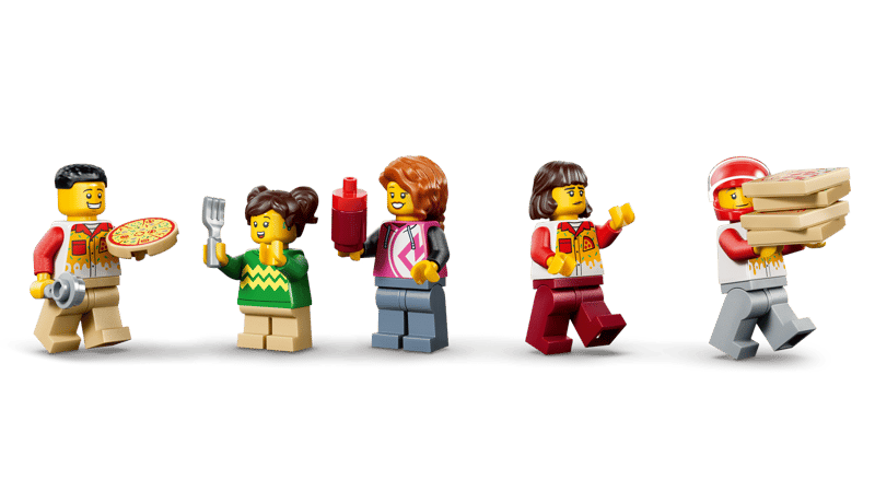 Bộ Mô Hình Quầy Bán Và Bộ Phương Tiện Giao Bánh Pizza LEGO CITY #60496