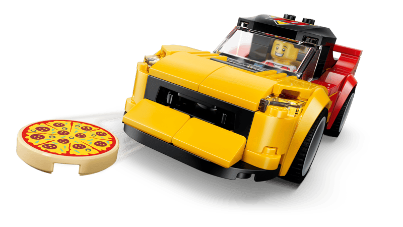 Bộ Mô Hình Quầy Bán Và Bộ Phương Tiện Giao Bánh Pizza LEGO CITY #60496