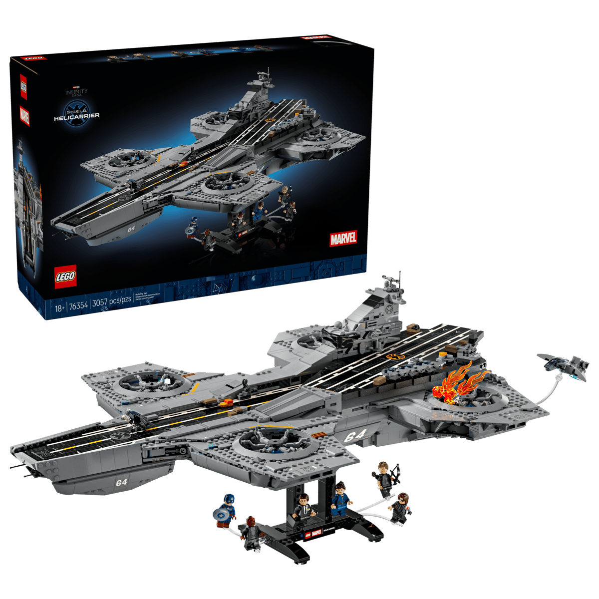 Bộ Mô Hình LEGO Marvel Biệt Đội Avengers Phi Thuyền S.H.I.E.L.D. Helicarrier #76354