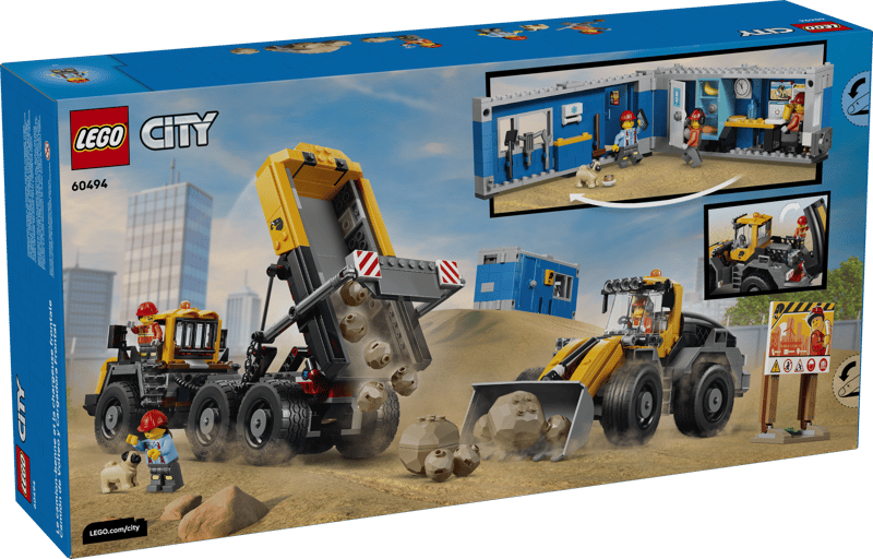 Bộ Mô Hình Phương Tiện Công Trình : Xe Ben Và Xe Xúc Lật LEGO CITY #60494