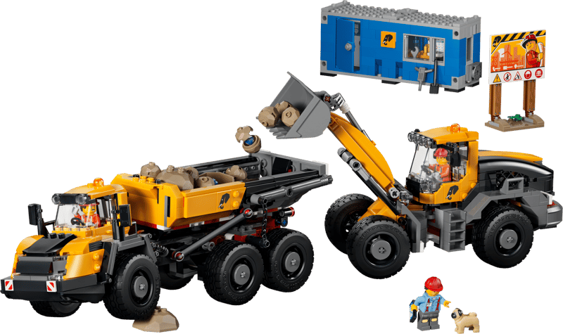 Bộ Mô Hình Phương Tiện Công Trình : Xe Ben Và Xe Xúc Lật LEGO CITY #60494
