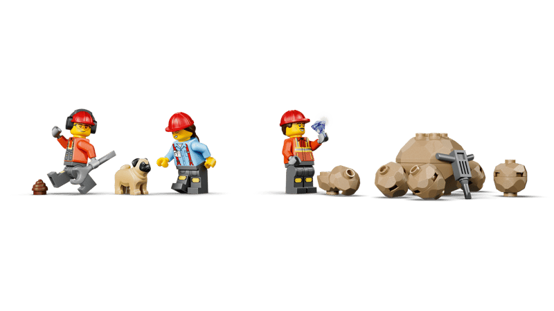 Bộ Mô Hình Phương Tiện Công Trình : Xe Ben Và Xe Xúc Lật LEGO CITY #60494