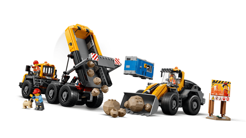 Bộ Mô Hình Phương Tiện Công Trình : Xe Ben Và Xe Xúc Lật LEGO CITY #60494