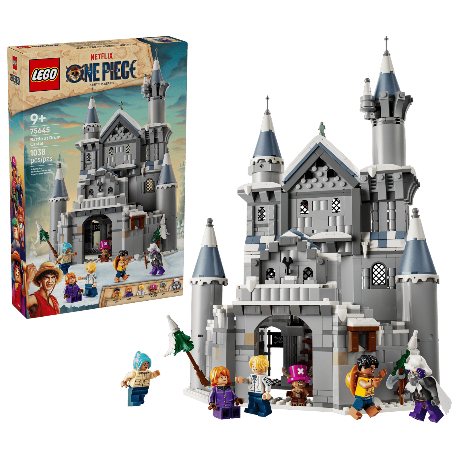 Bộ Mô Hình Lắp Ráp LEGO One Piece Trận Chiến Lâu Đài Drum #75645