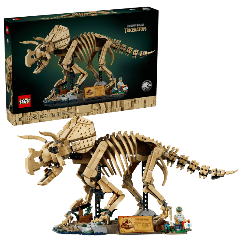 Bộ Mô Hình Hóa thạch khủng long ba sừng Triceratops  LEGO Jurassic World #77985