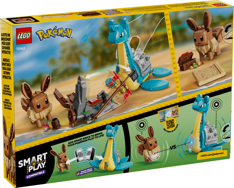 Bộ Mô Hình LEGO Smart Play Hành Trình Truy Tìm Kho Báu Cùng Eevee Và Lapras  LEGO Pokemon #72162