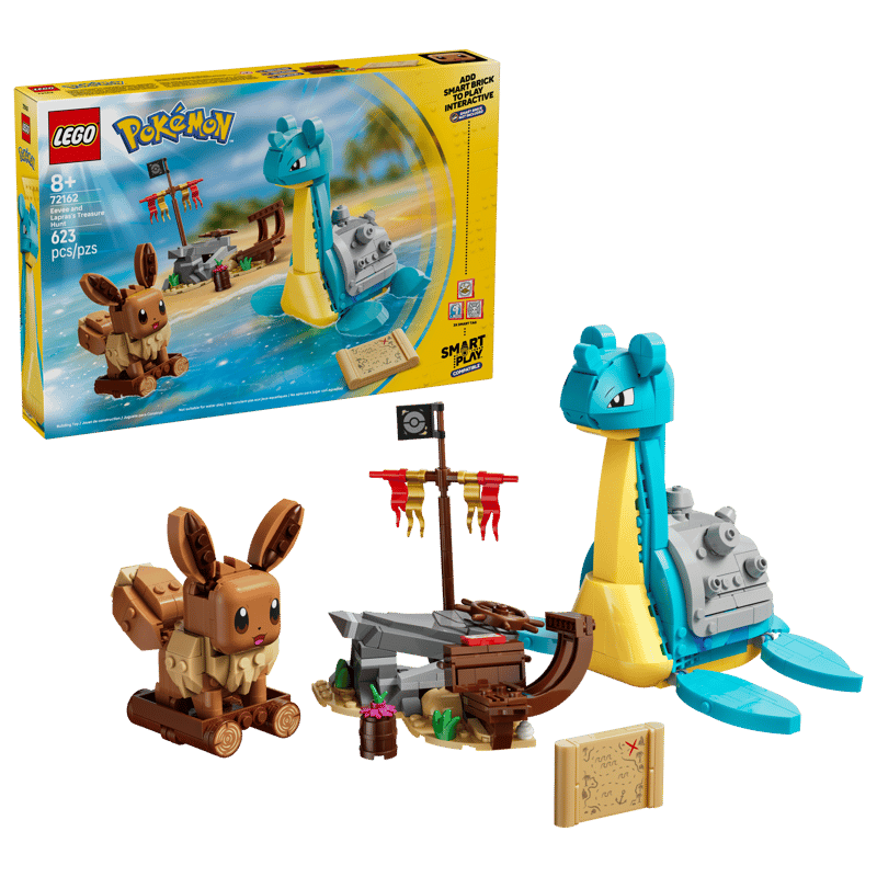 Bộ Mô Hình LEGO Smart Play Hành Trình Truy Tìm Kho Báu Cùng Eevee Và Lapras  LEGO Pokemon #72162