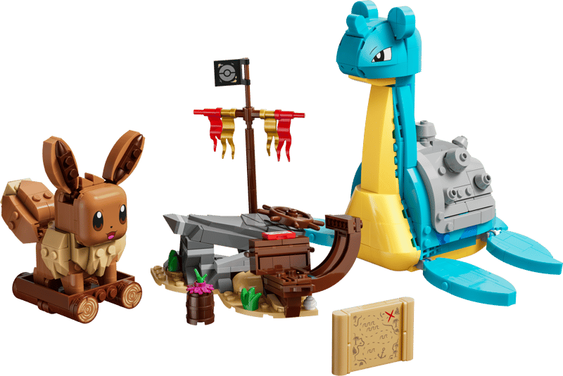 Bộ Mô Hình LEGO Smart Play Hành Trình Truy Tìm Kho Báu Cùng Eevee Và Lapras  LEGO Pokemon #72162